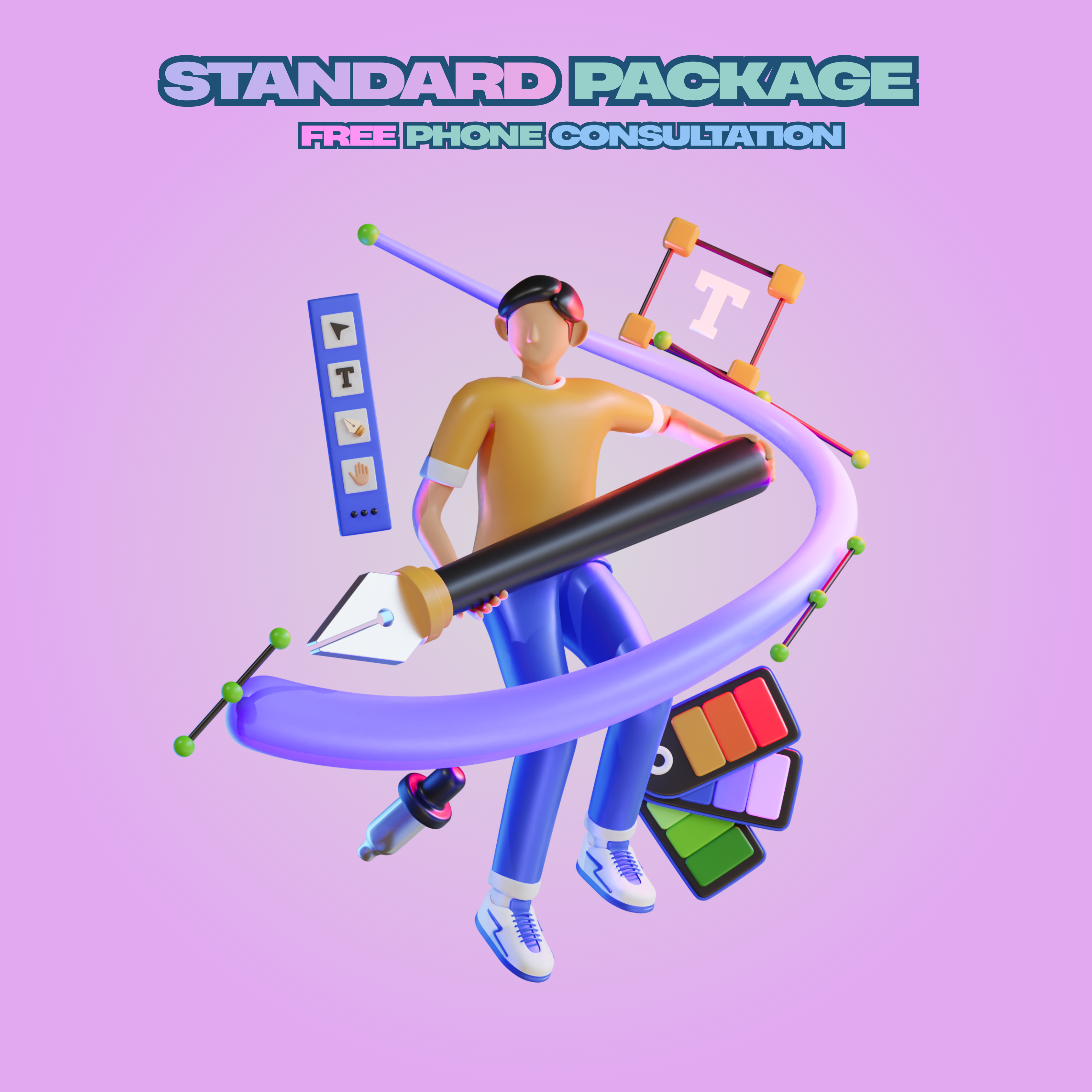 Standard Monthly Graphic Design Package for Social Media, E-Commerce, and Branding