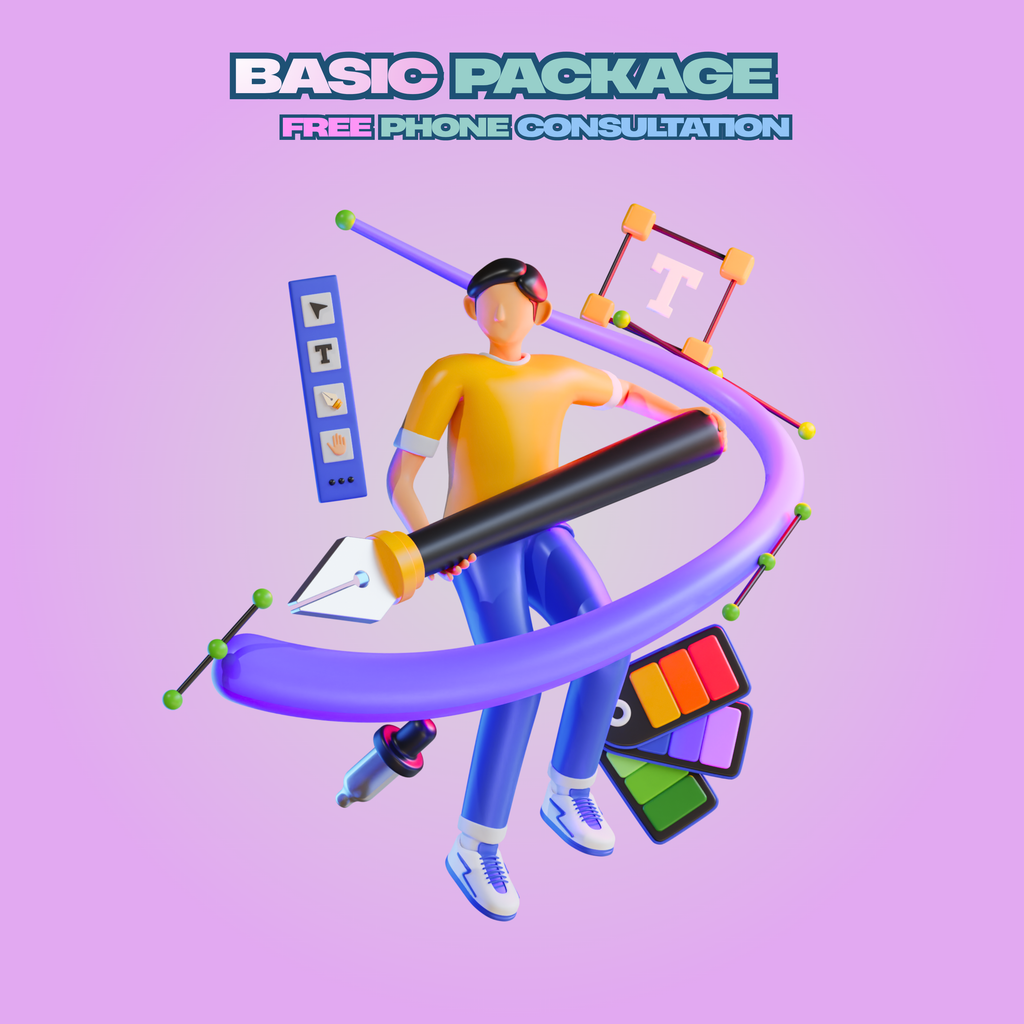 Basic Monthly Graphic Design Package for Social Media and E-Commerce