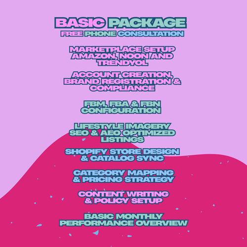 Basic E-Commerce Growth Package Dubai UAE | Full Marketplace Setup and Management