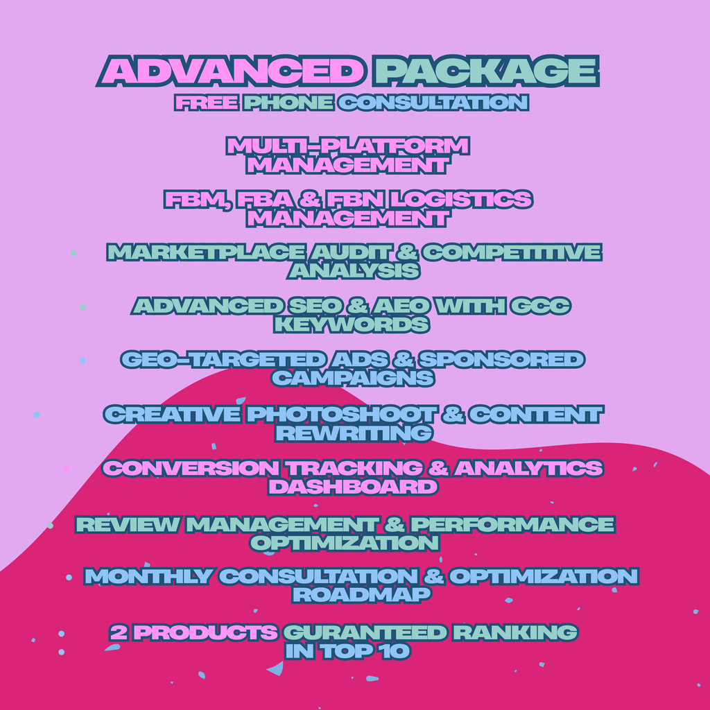 Standard E-Commerce Marketing Package GCC | Multi-Platform Sales and SEO Optimization