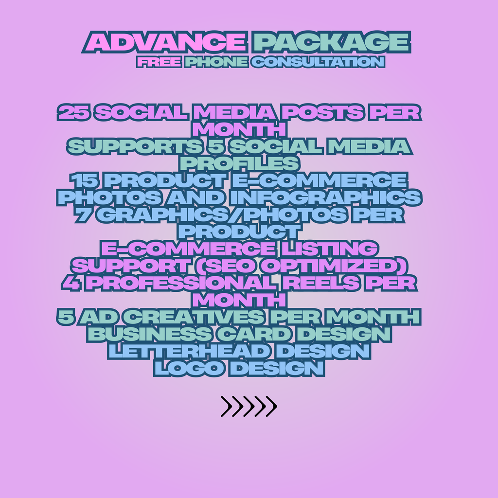 Premium Monthly Graphic Design Package for Comprehensive Branding, E-Commerce, and Digital Marketing